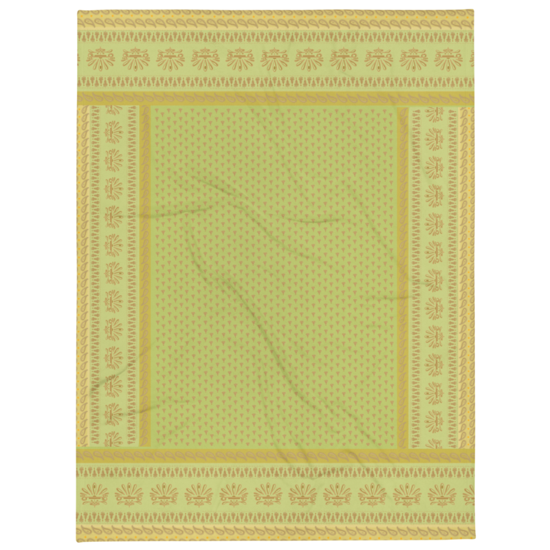 KALI Throw Blanket, Light Moss
