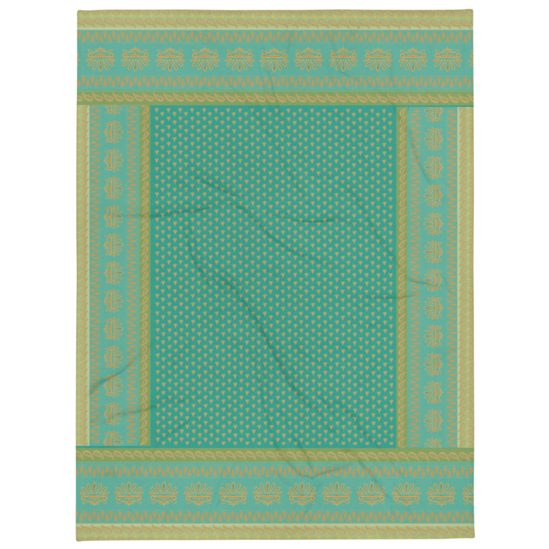 KALI Throw Blanket, Dark Teal