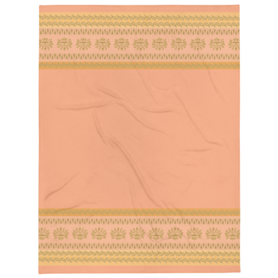 MUMBAI Throw Blanket, Peach