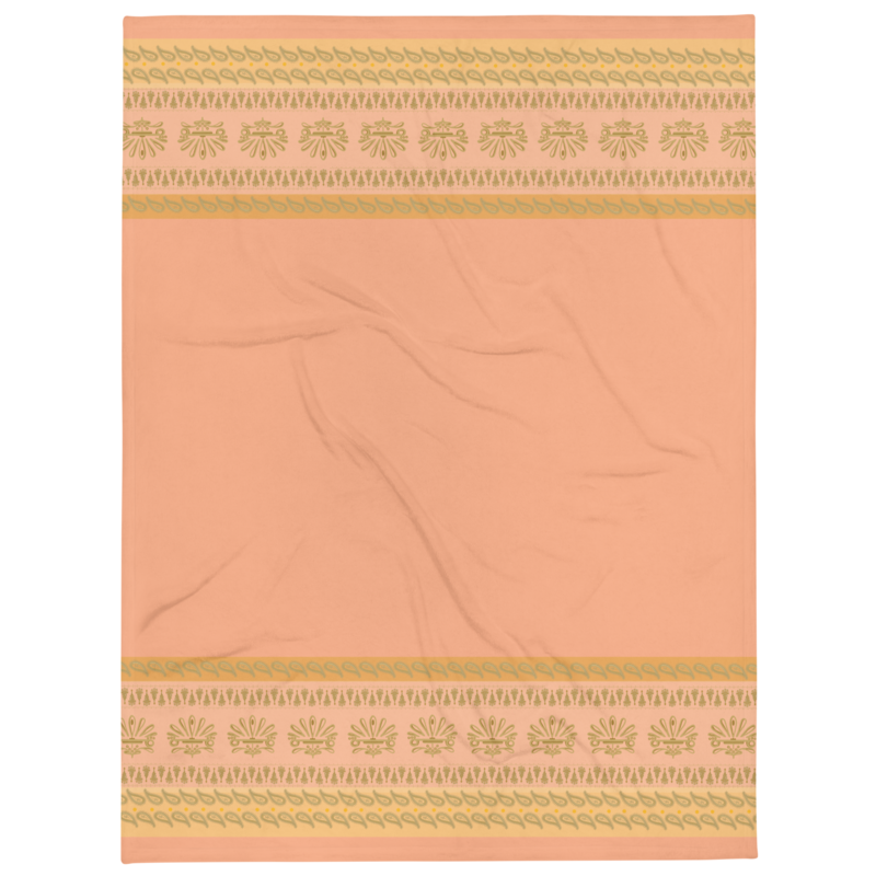 MUMBAI Throw Blanket, Peach