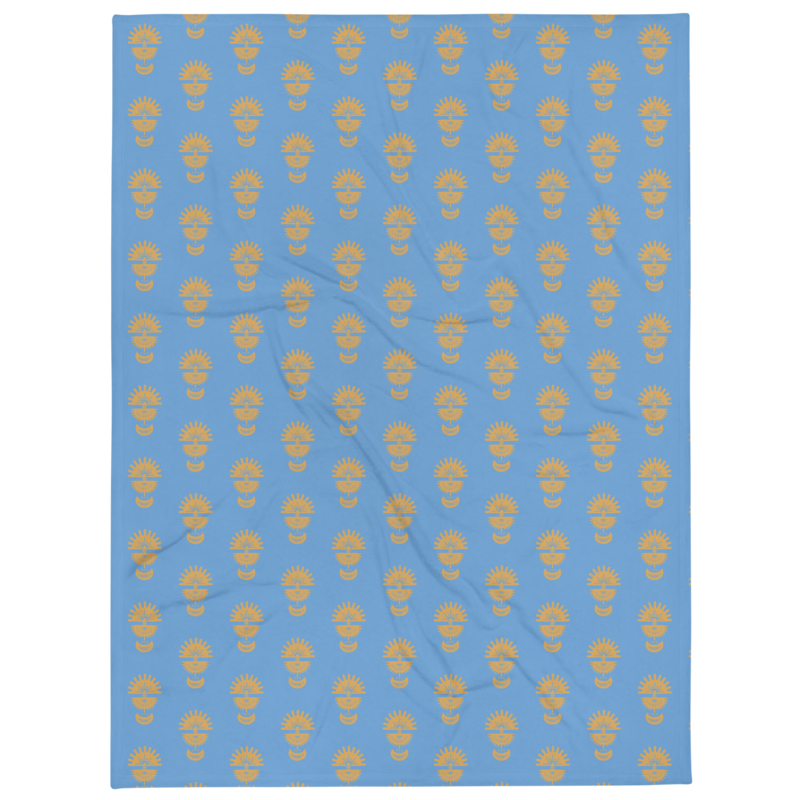 KAIOA Throw Blanket, Light Midnight Blue