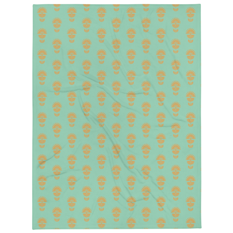 KAIOA Throw Blanket, Dark Mint