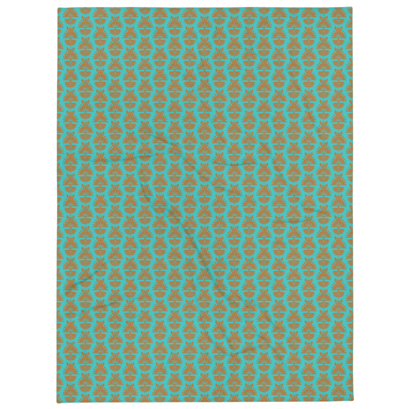 AKITO Throw Blanket, Turquoise
