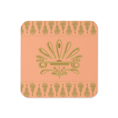 GURU Cork-back Coaster, Deep Peach