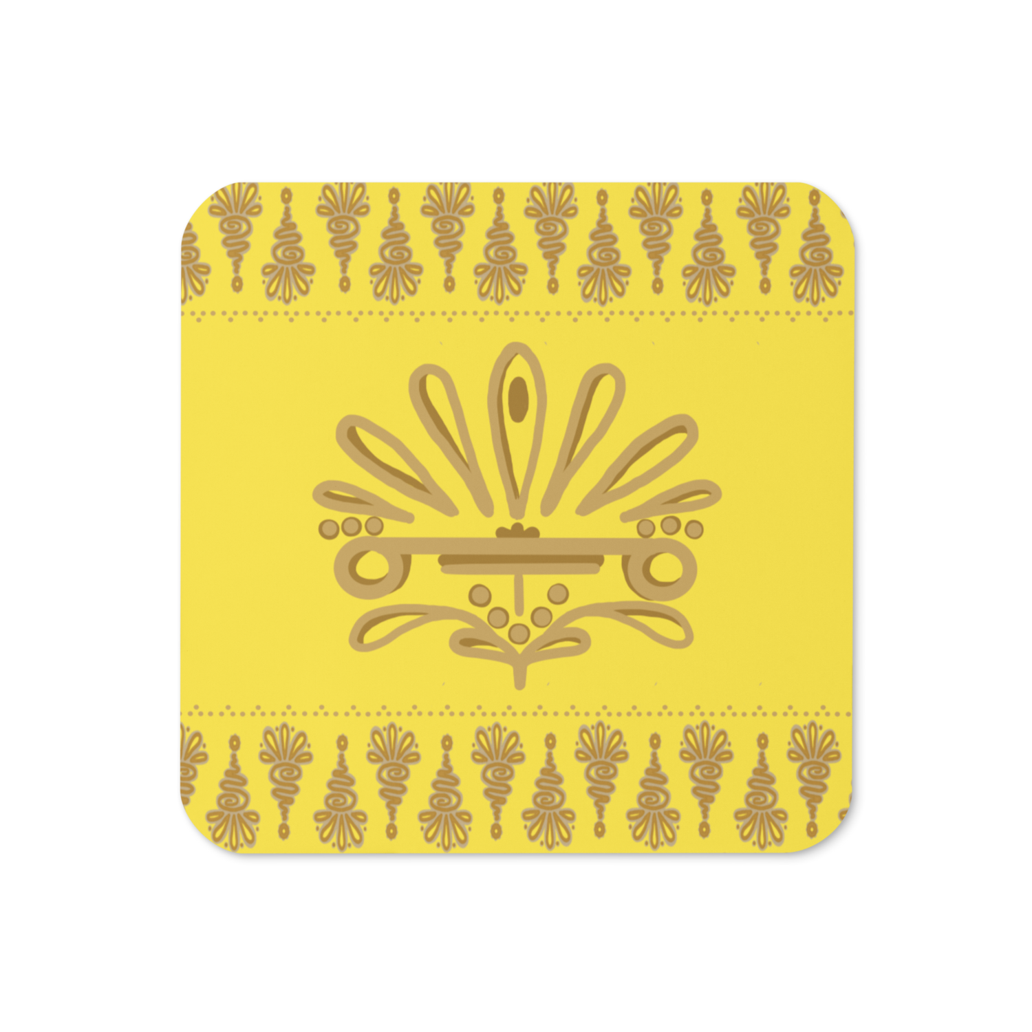 GURU Cork-back coaster, Yellow