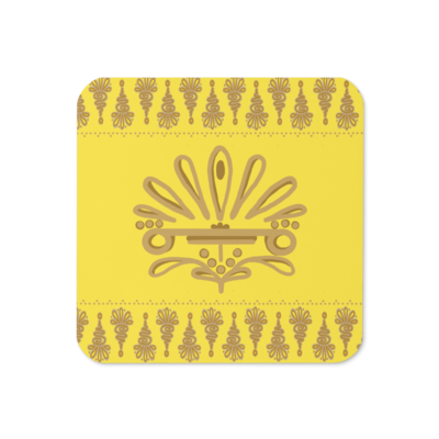 GURU Cork-back coaster, Yellow