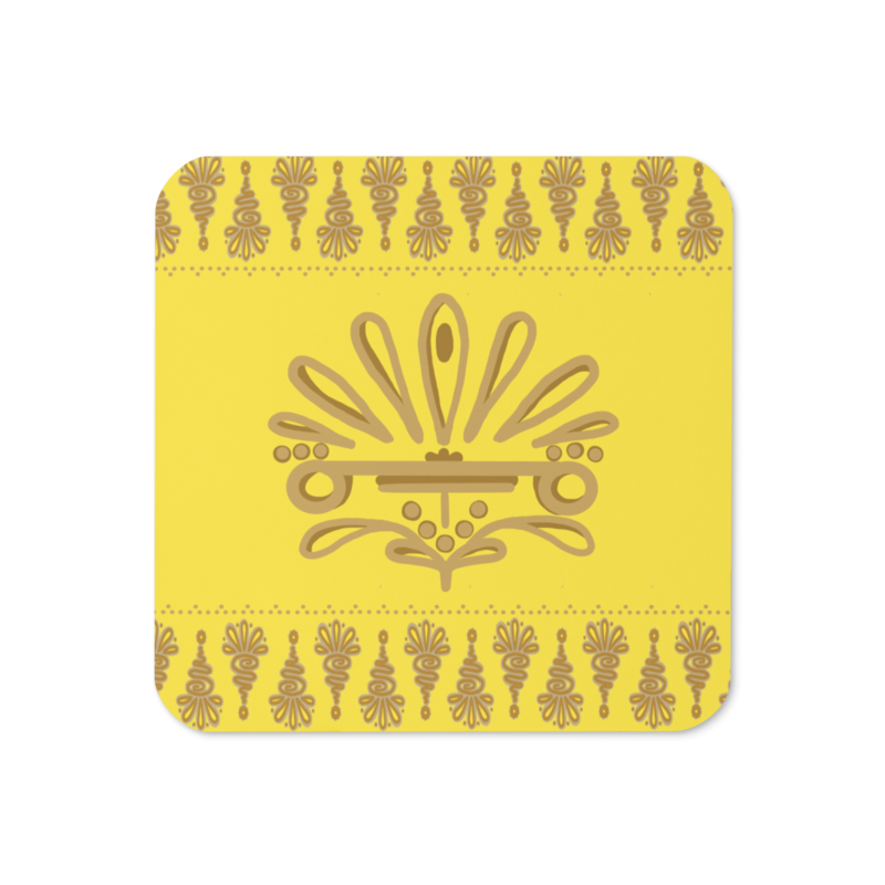 GURU Cork-back coaster, Yellow