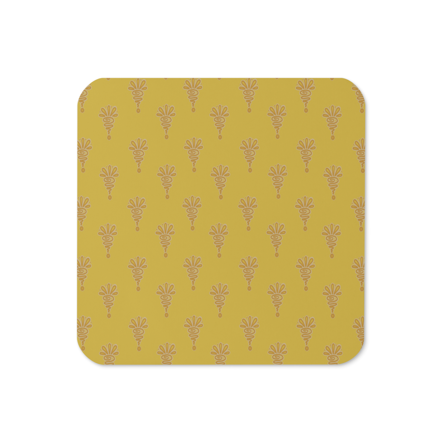 INDIA Cork-back Coaster, Olive