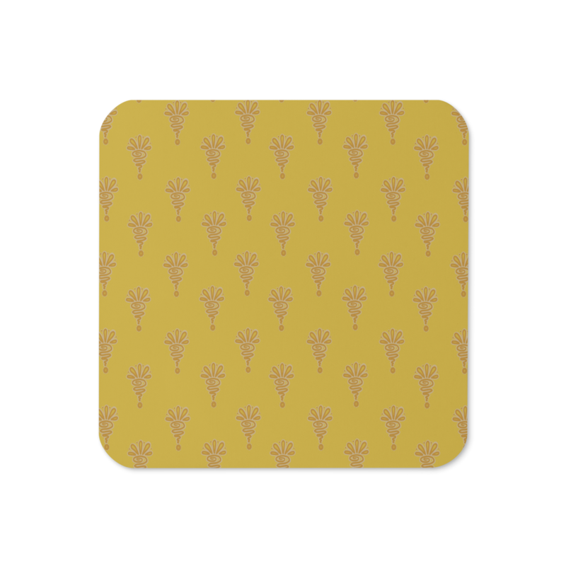 INDIA Cork-back Coaster, Olive