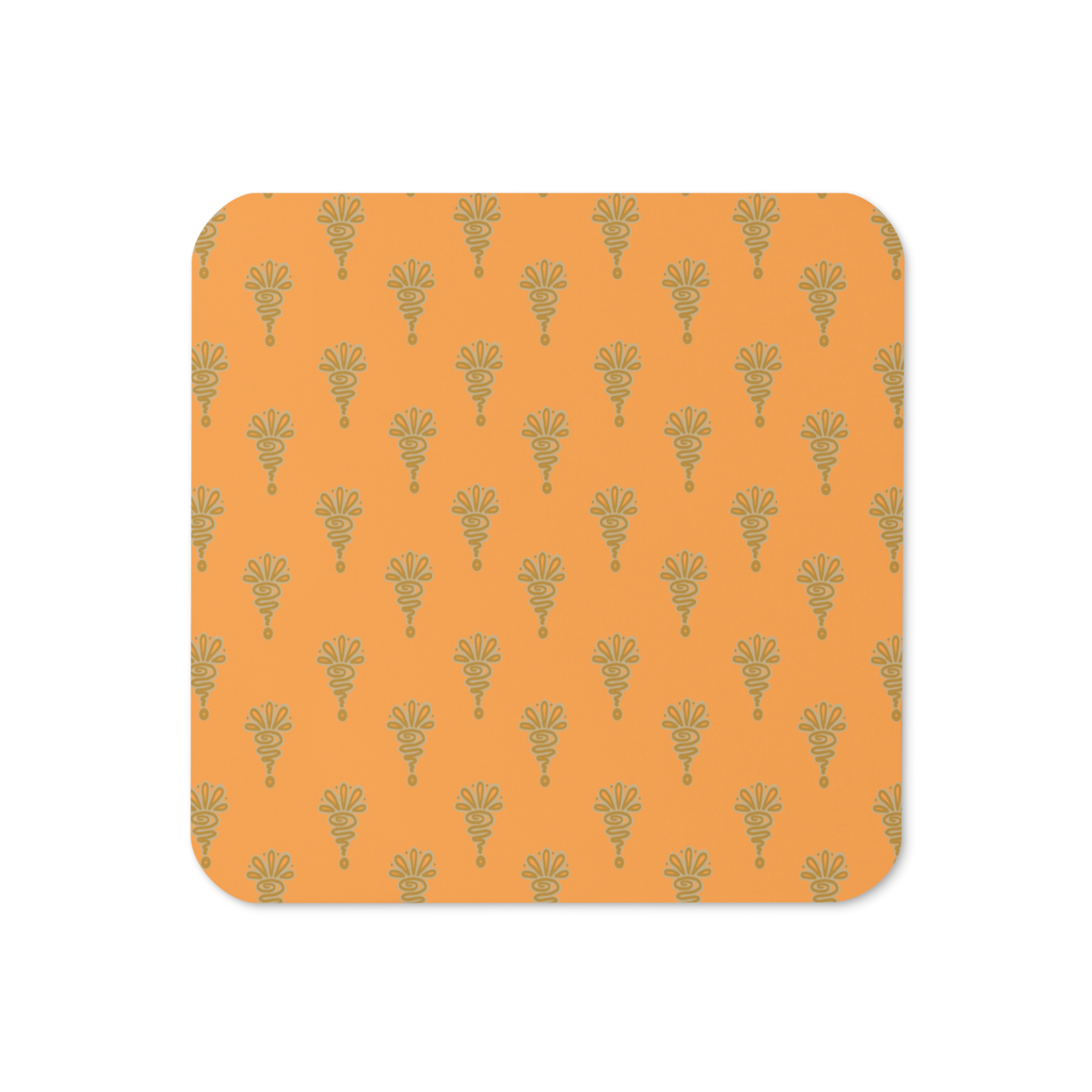 INDIA Cork-back Coaster, Orange
