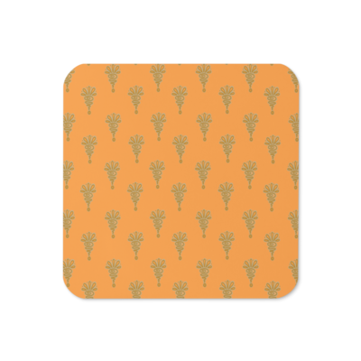 INDIA Cork-back Coaster, Orange