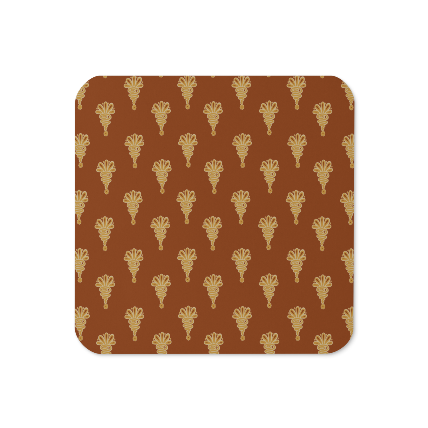 INDIA Cork-back Coaster, Chestnut Brown