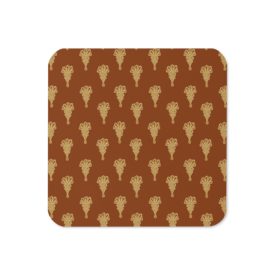 INDIA Cork-back Coaster, Chestnut Brown