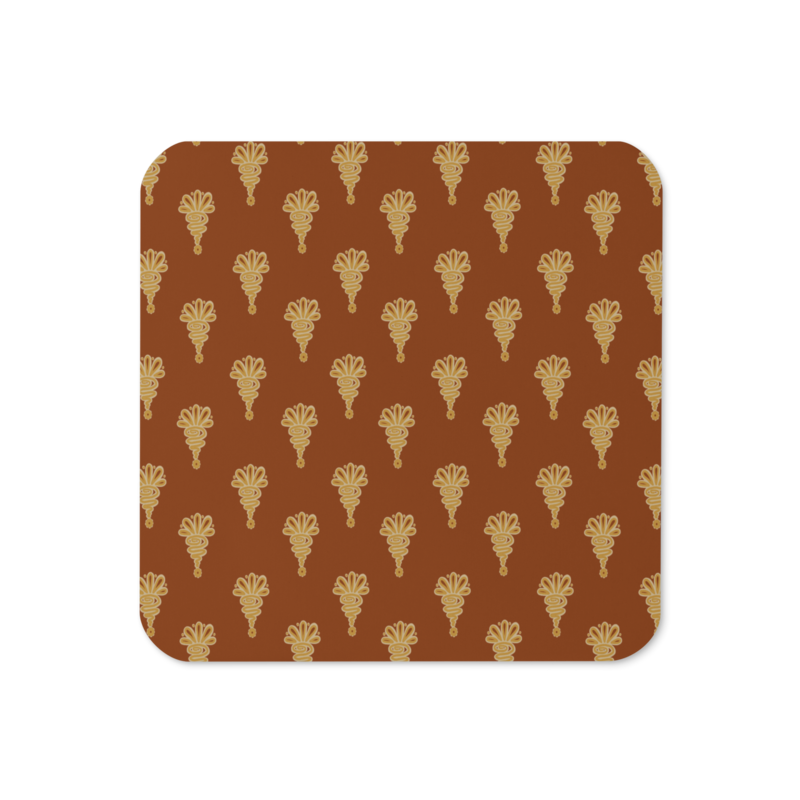 INDIA Cork-back Coaster, Chestnut Brown