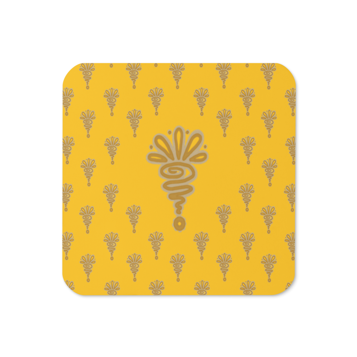 HENNA Cork-back Coaster, Saphran