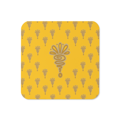 HENNA Cork-back Coaster, Saphran