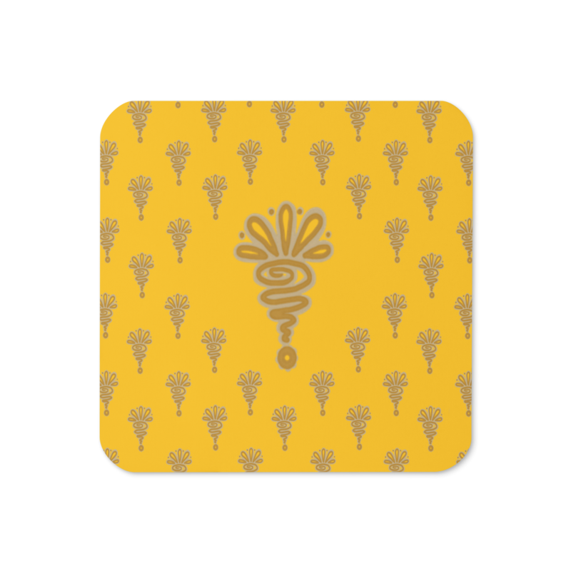 HENNA Cork-back Coaster, Saphran