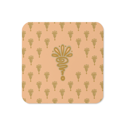HENNA Cork-back Coaster, Peach