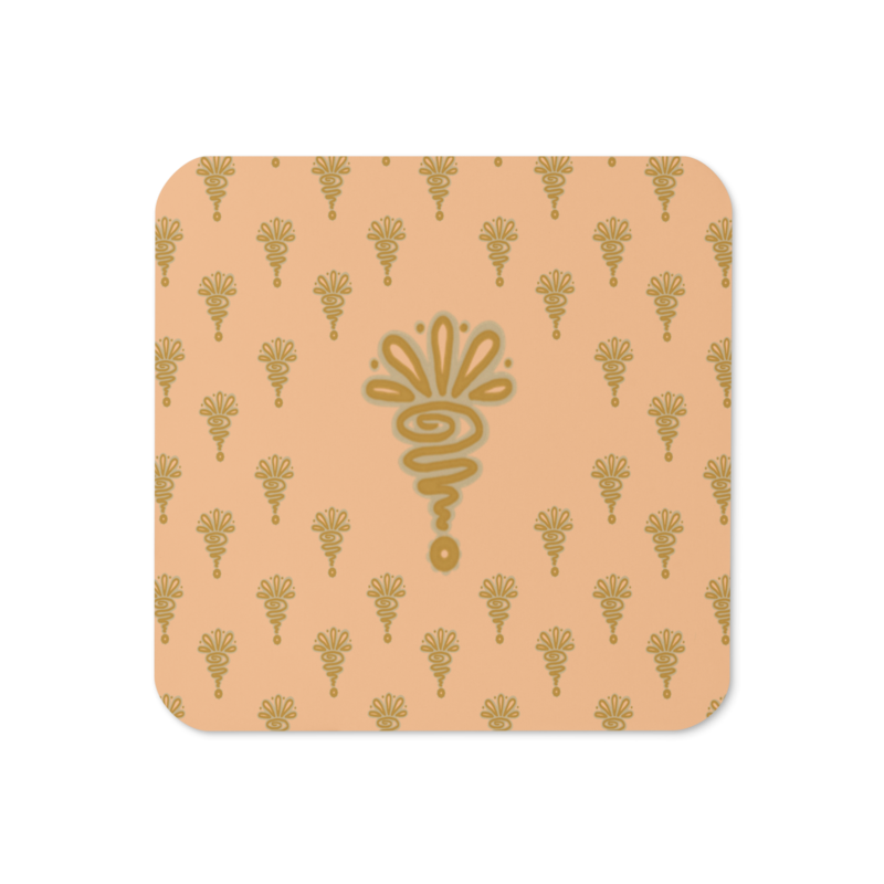 HENNA Cork-back Coaster, Peach