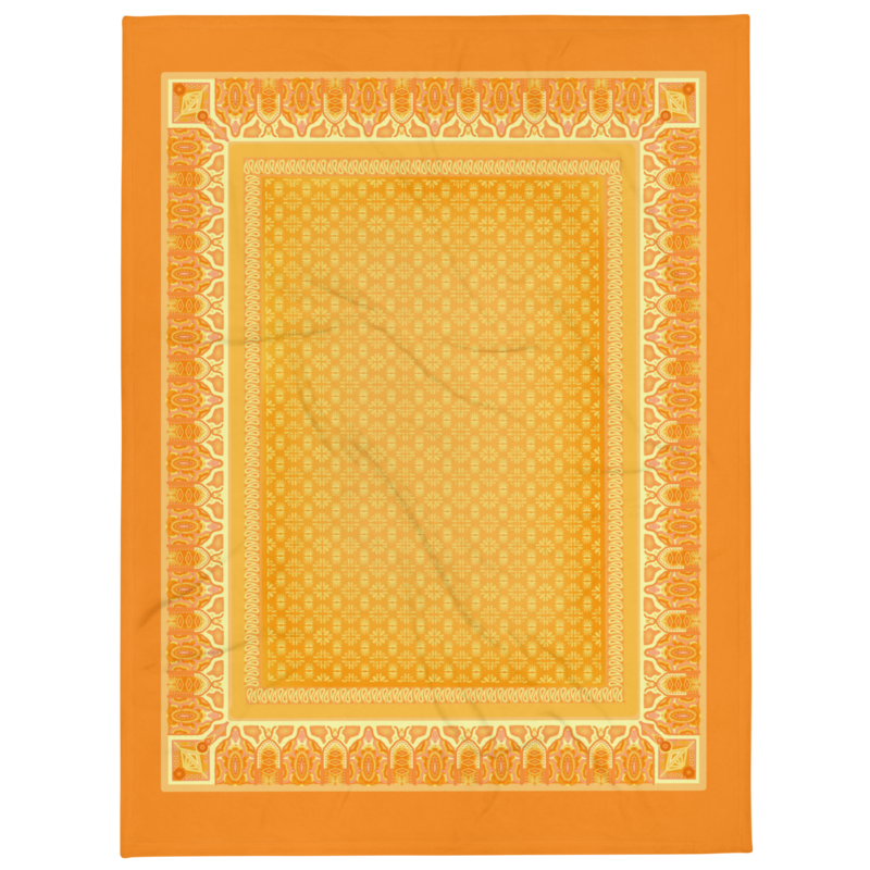 MAHABI Throw Blanket, Orange