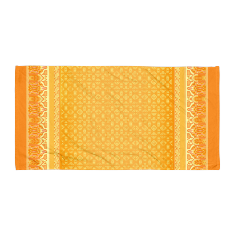 MAHABI Towel, Orange / Yellow