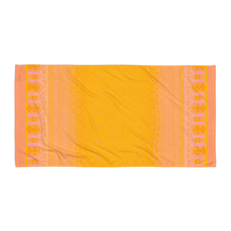 MAHABI Towel, Peach / Orange