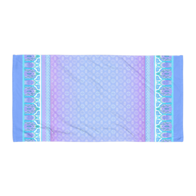 MAHABI Towel, Cornflower / Purple