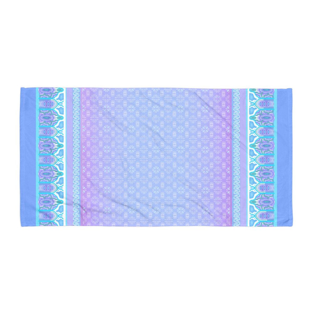 MAHABI Towel, Cornflower / Purple