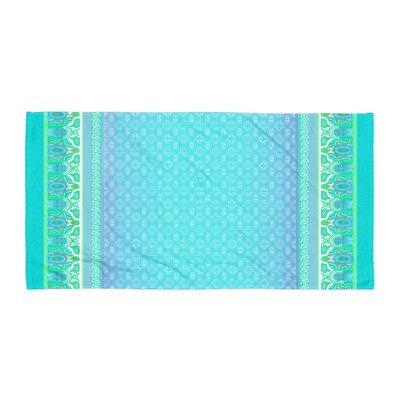 MAHABI Towel, Turquoise / Cornflower