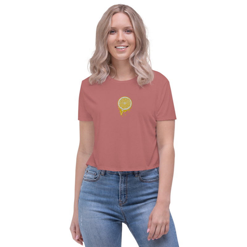 LEMON Print Crop Tee