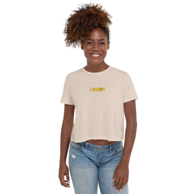 LEMON Embroidered Crop Tee