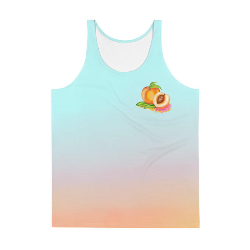 PEACHES Tank Top, Blue / Apricot Ombre