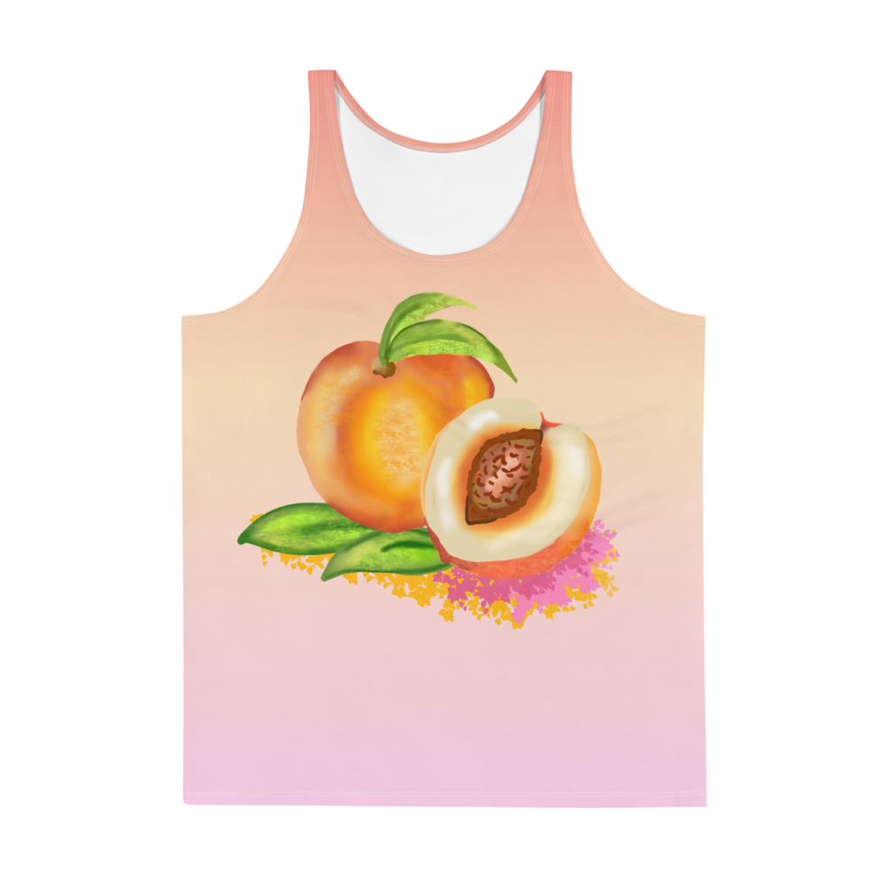 PEACHES Tank Top, Blue / Apricot Ombre