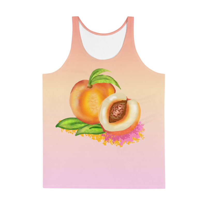 PEACHES Tank Top, Blue / Apricot Ombre