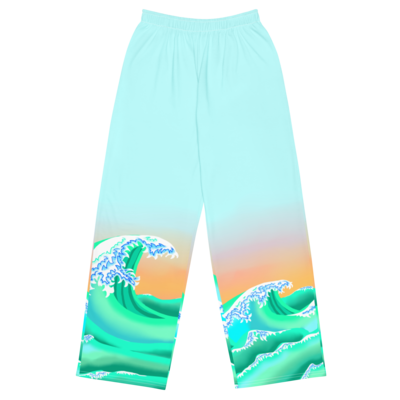 WAVE Wide-leg Pants, Blue