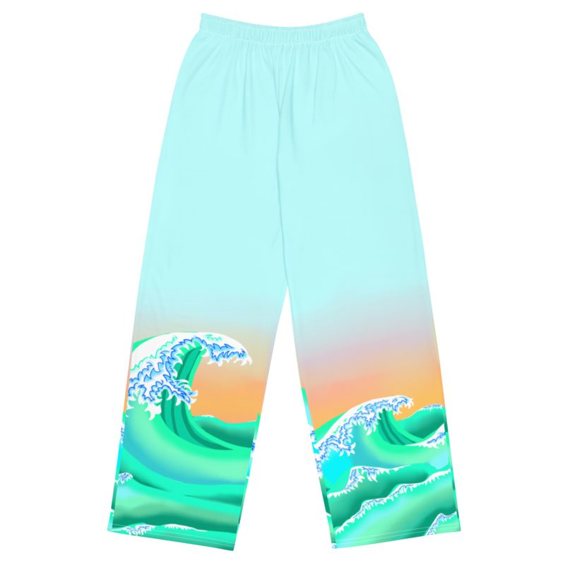 WAVE Wide-leg Pants, Blue