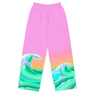 WAVE Wide-leg Pants, Pink