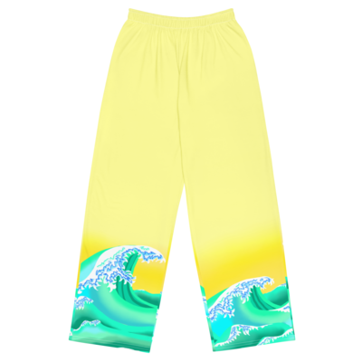 WAVE Wide-leg Pants, Yellow