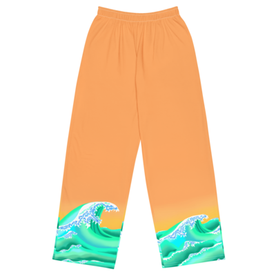 WAVE Wide-leg Pants, Orange