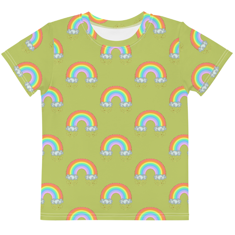 BIG RAINBOWS T-shirt, Toddlers - Kids, Moss Green
