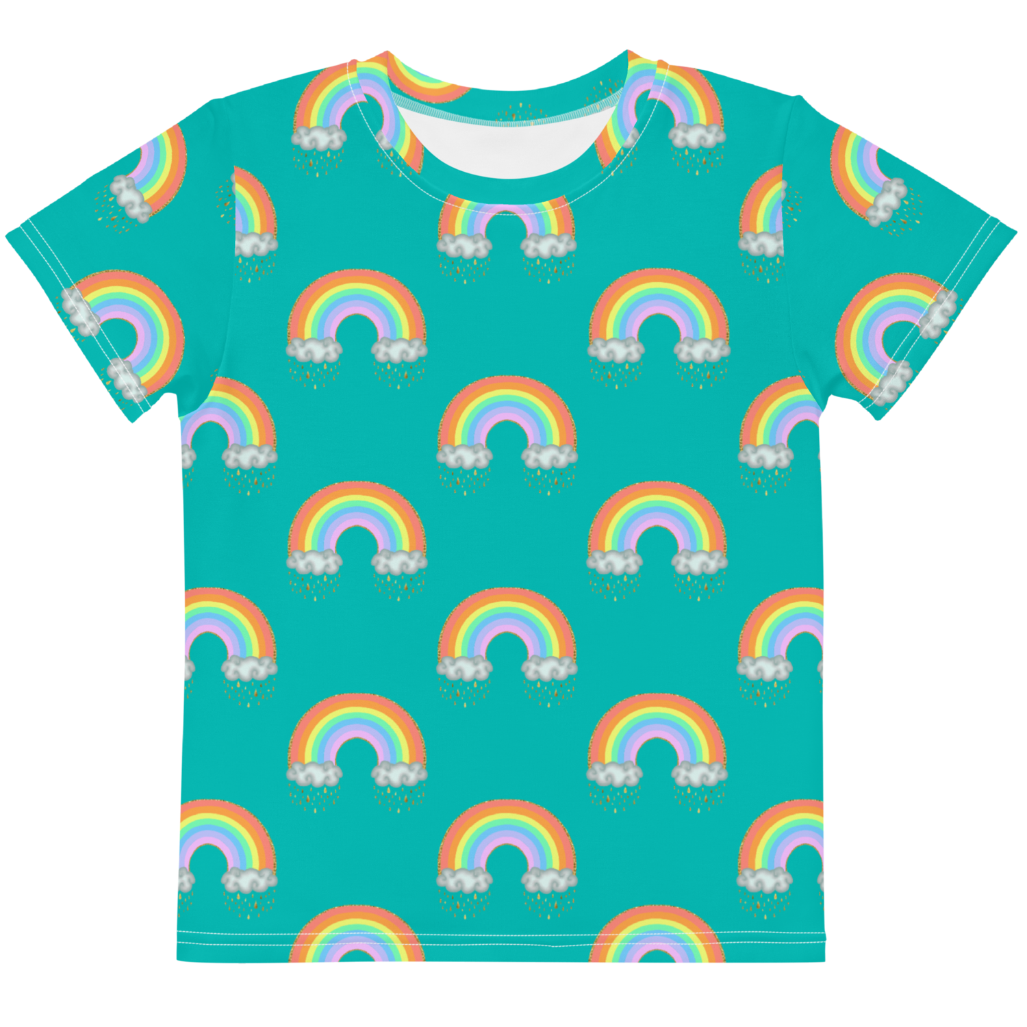 BIG RAINBOWS T-shirt, Toddlers - Kids, Moss Green