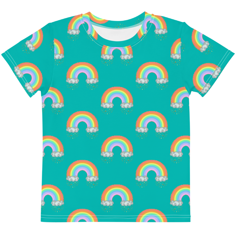 BIG RAINBOWS T-shirt, Toddlers - Kids, Moss Green