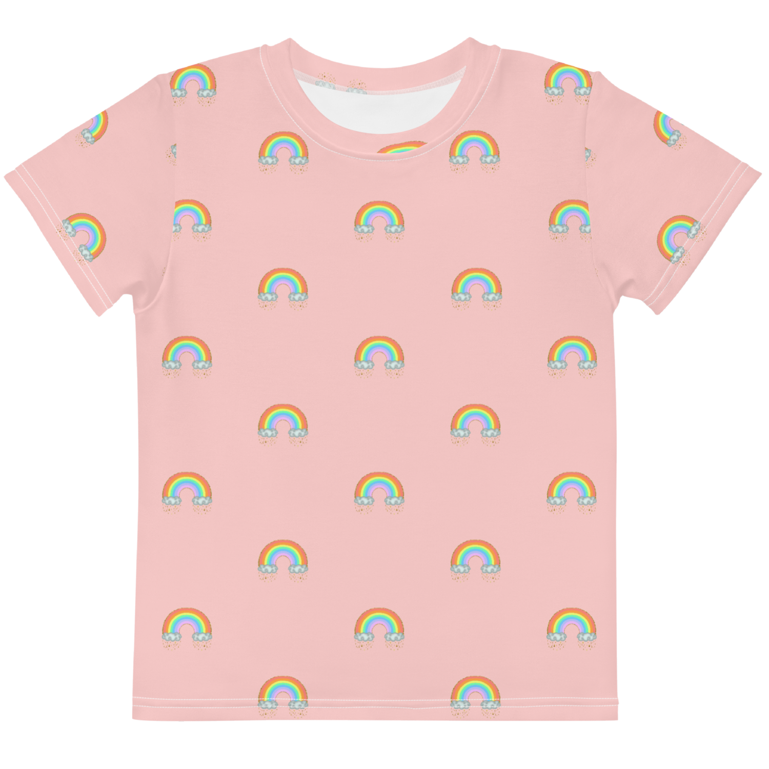 SMALL RAINBOWS T-shirt, Toddlers - Kids, Light Pink