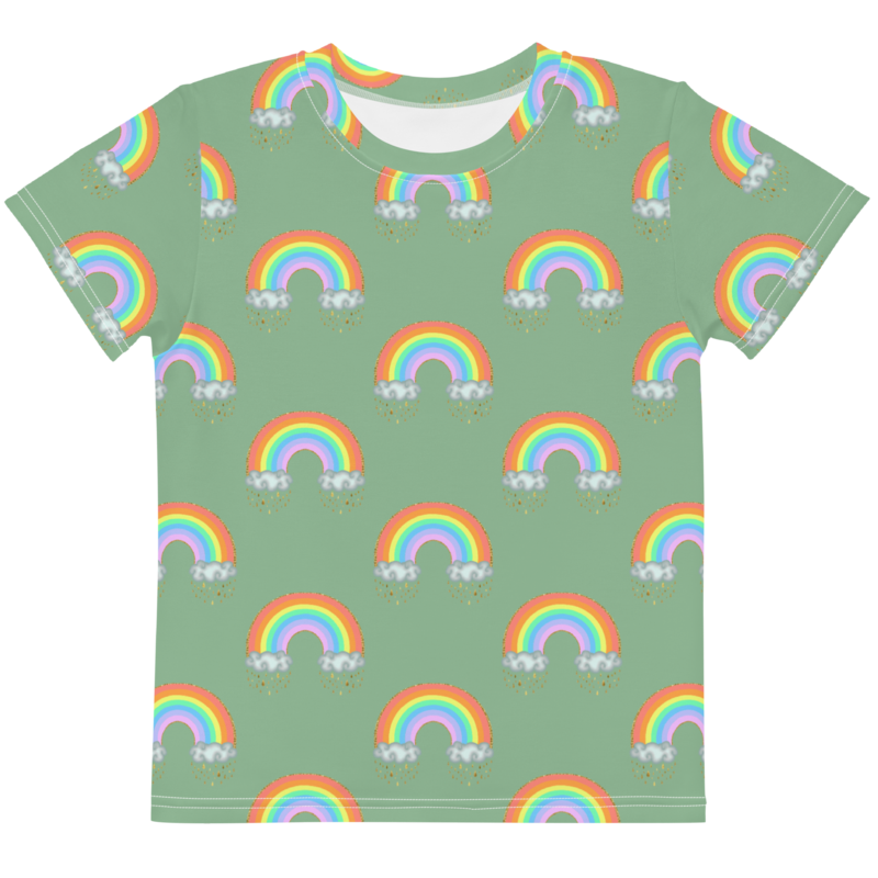 BIG RAINBOWS T-shirt, Toddlers - Kids, Moss Green