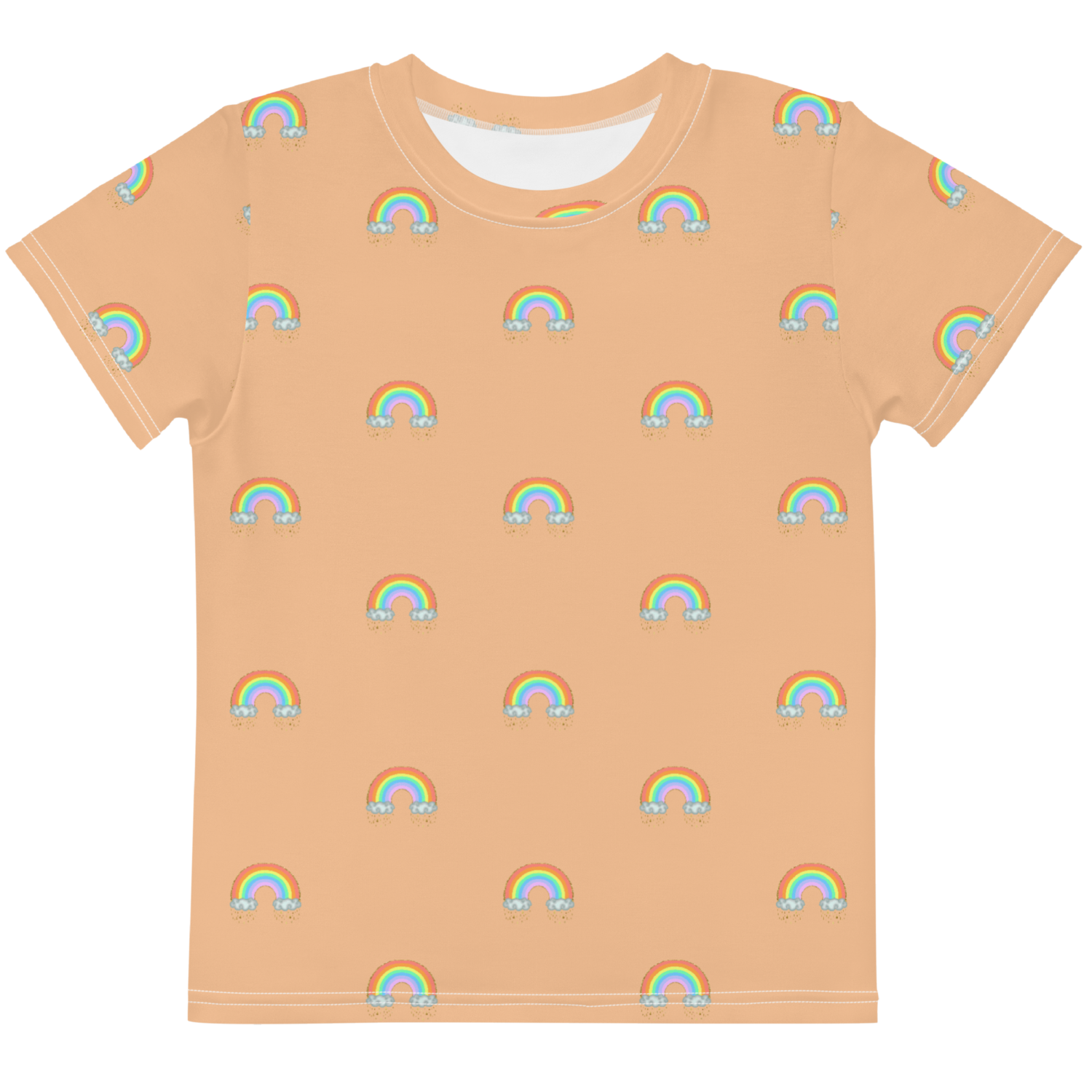 SMALL RAINBOWS T-shirt, Toddlers - Kids, Peach
