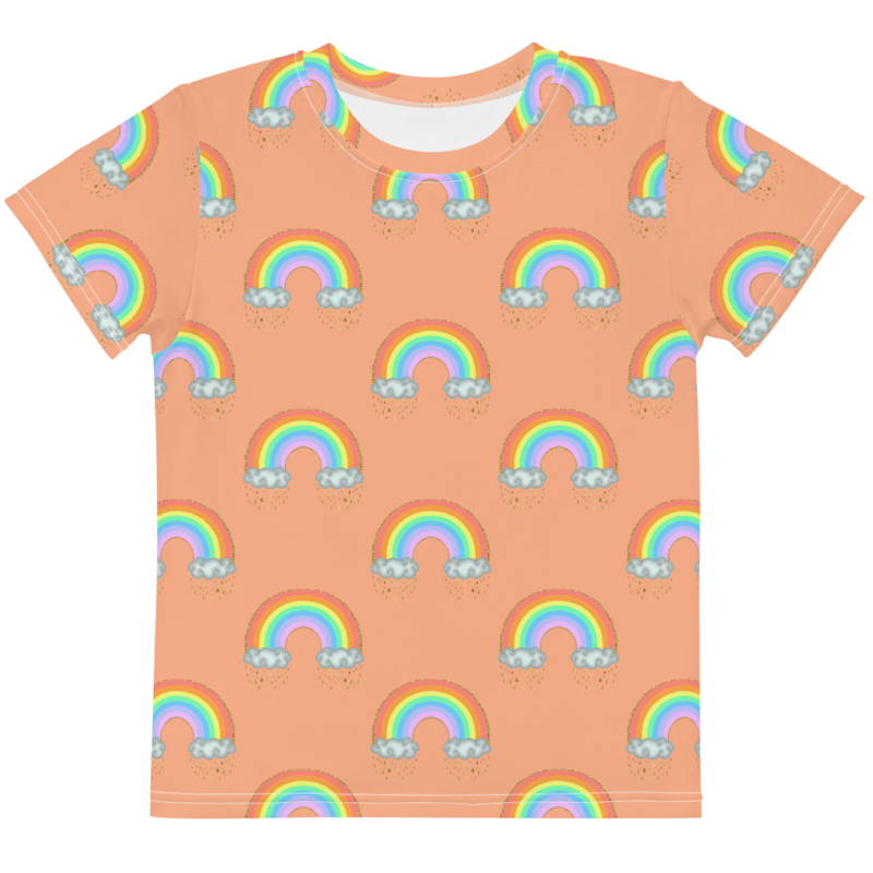 BIG RAINBOWS T-shirt, Toddlers - Kids, Moss Green