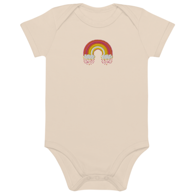 BOWIE Embroidered Organic Cotton Bodysuit, Baby
