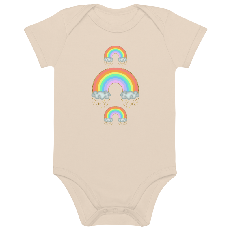 TRIPLE RAINBOW Organic Cotton Bodysuit, Baby