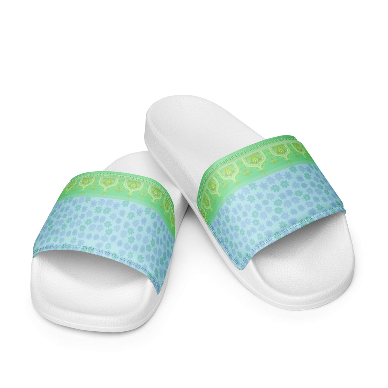 HELIA Sliders, Size 5.5 - 11.5, Blue / Green