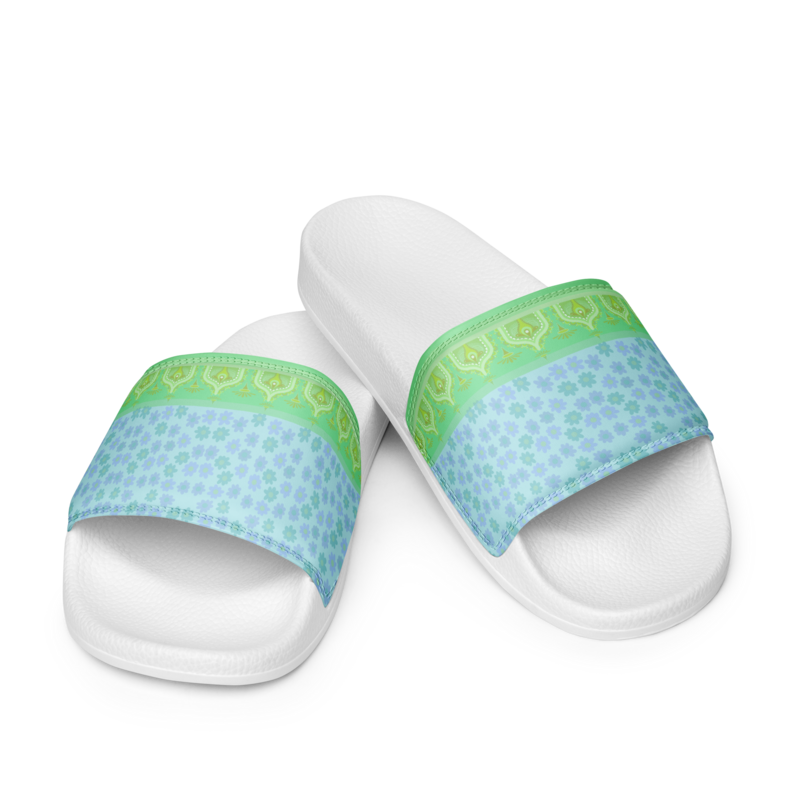 HELIA Sliders, Size 5.5 - 11.5, Blue / Green